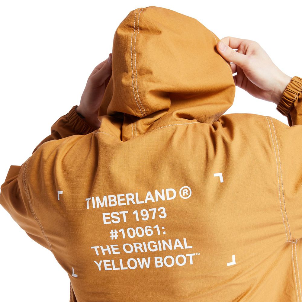 Timberland Φουτερ Ανδρικα Καφε - Workwear Ripstop Hoodie - Greece 4207369-PR